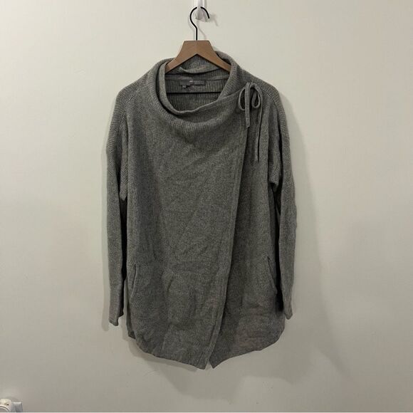 360 Sweater 100% cashmere grey wrap sweater small - Picture 1 of 10